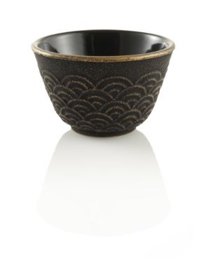 Teavana Wave Japanese Cast Iron Tea Cup, Black